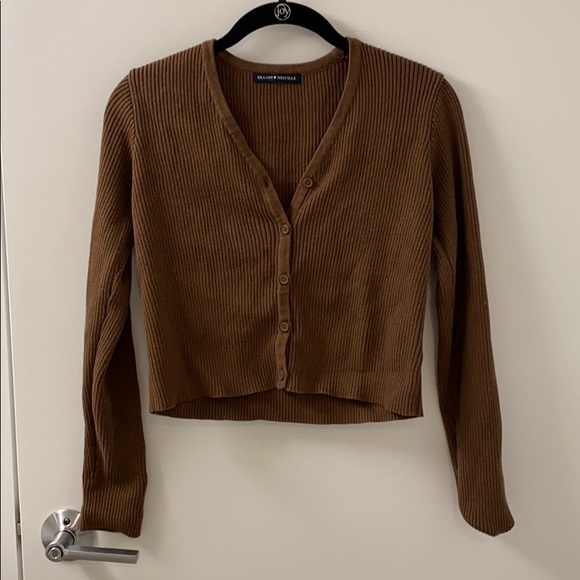 brandy brown cardigan